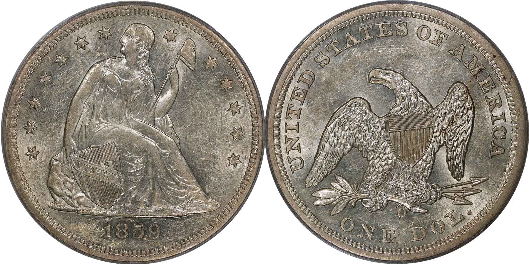 GFRC Open Set Registry - nacnud 1840-1866 Seated No Motto $1