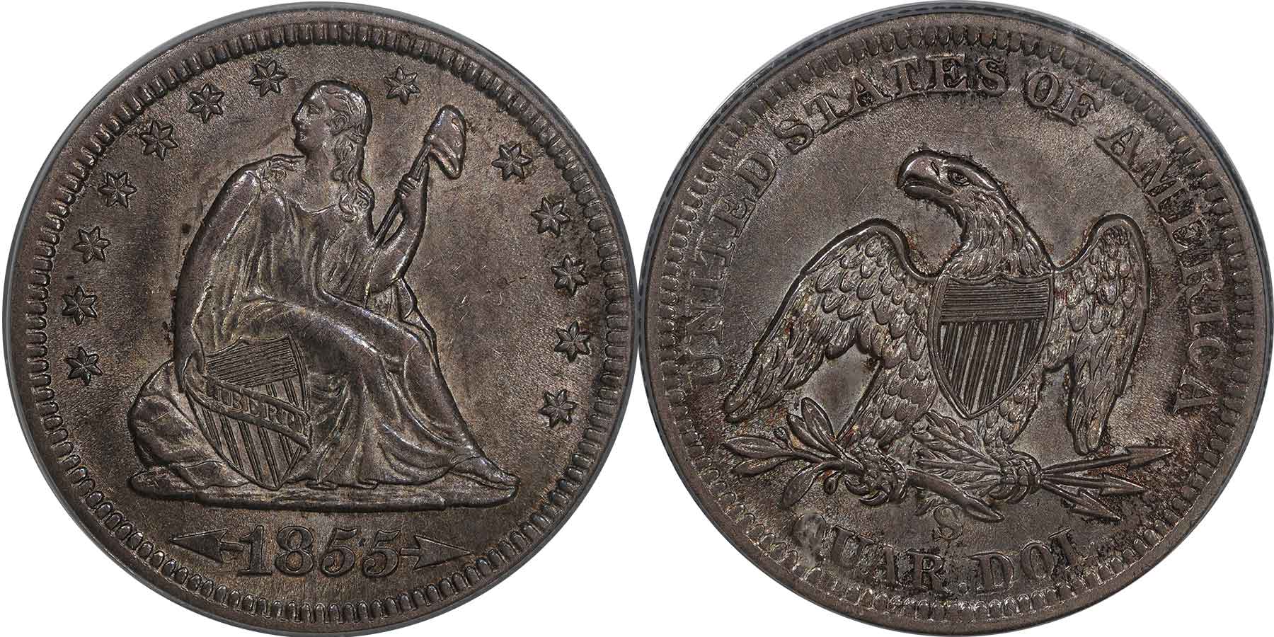GFRC Open Set Registry - Hoosier 1855 Seated With Arrows 25C